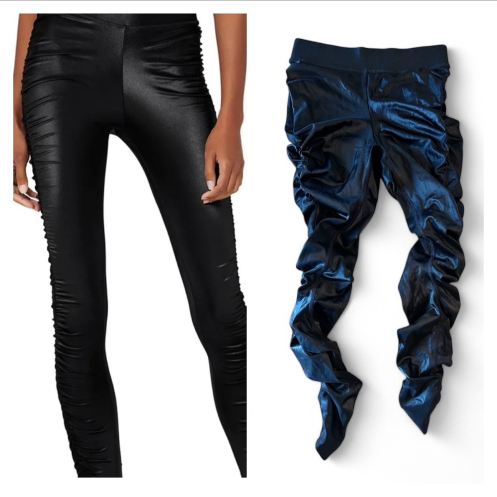 Alo Black High-Shine Cinched Legging - Size S
